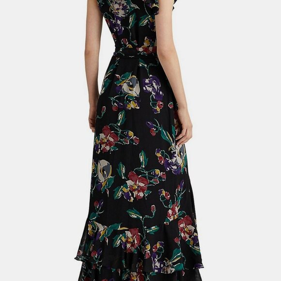 NWT Ralph Lauren maxi chiffon georgette floral summer dress - Picture 9 of 10